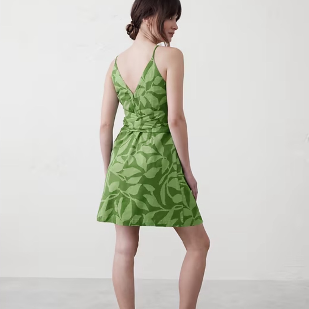 Banana Republic Linen Blend Open-Back Mini Dress - Picture 3 of 3